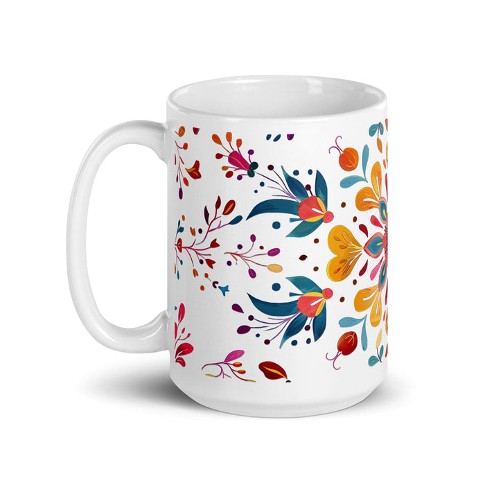 Aubrey Exclusive Name Art Piece Home Office Work Coffee Mug Mexican Spanish Pride Gift Cup One-Of-A-Kind Calligraphy White Glossy Mug | A22 Mexicada