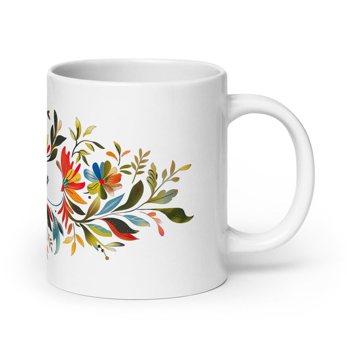 Aubrey Exclusive Name Art Piece Home Office Work Coffee Mug Mexican Spanish Pride Gift Cup One-Of-A-Kind Calligraphy White Glossy Mug | A25 Mexicada 20 oz