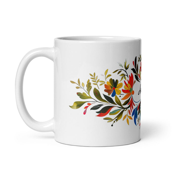 Aubrey Exclusive Name Art Piece Home Office Work Coffee Mug Mexican Spanish Pride Gift Cup One-Of-A-Kind Calligraphy White Glossy Mug | A25 Mexicada