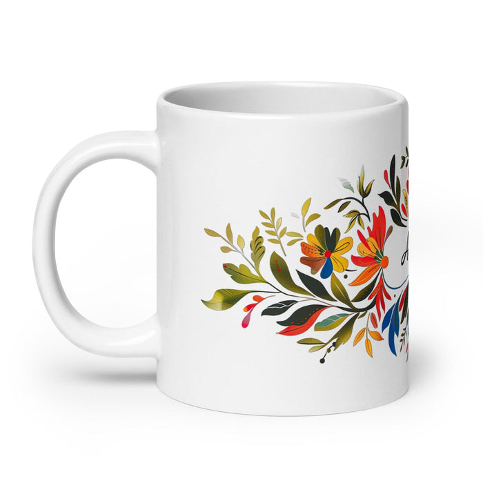 Aubrey Exclusive Name Art Piece Home Office Work Coffee Mug Mexican Spanish Pride Gift Cup One-Of-A-Kind Calligraphy White Glossy Mug | A25 Mexicada