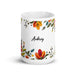 Aubrey Exclusive Name Art Piece Home Office Work Coffee Mug Mexican Spanish Pride Gift Cup One - Of - A - Kind Calligraphy White Glossy Mug | A26 - Mexicada