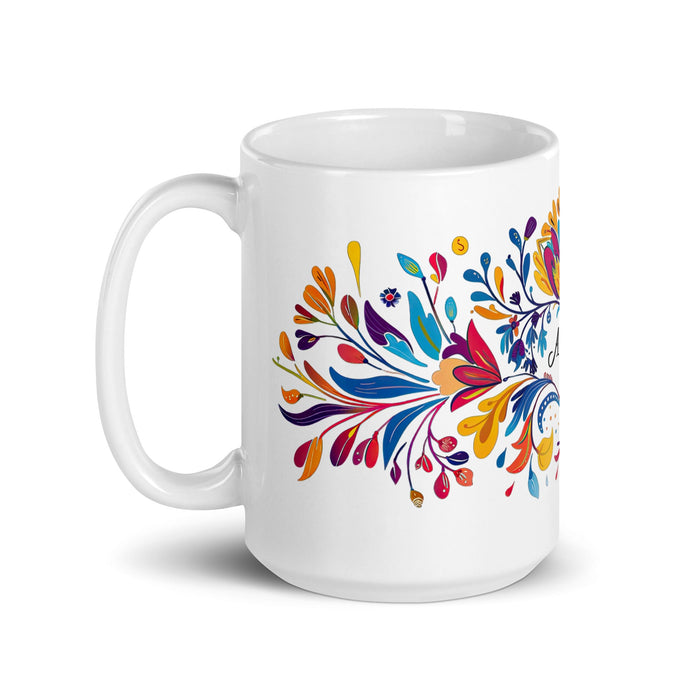 Aubrey Exclusive Name Art Piece Home Office Work Coffee Mug Mexican Spanish Pride Gift Cup One - Of - A - Kind Calligraphy White Glossy Mug | A27 - Mexicada