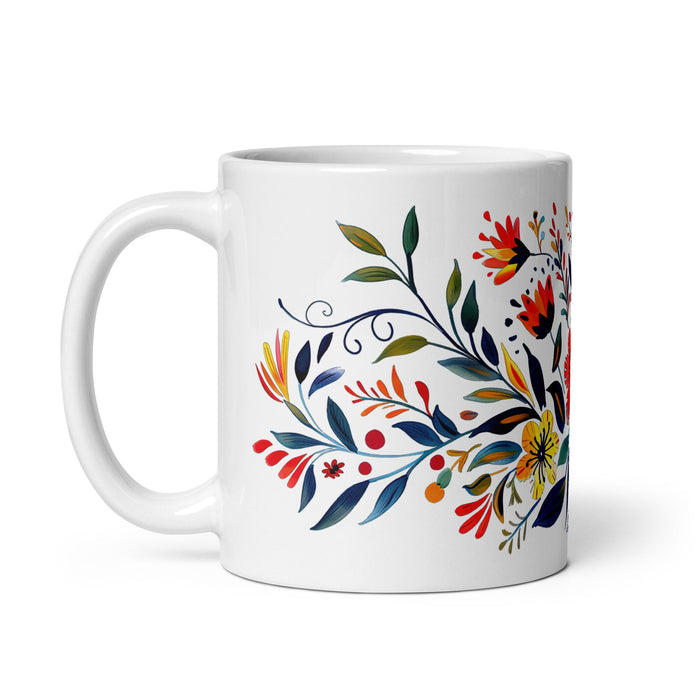 Aubrey Exclusive Name Art Piece Home Office Work Coffee Mug Mexican Spanish Pride Gift Cup One - Of - A - Kind Calligraphy White Glossy Mug | A3 - Mexicada