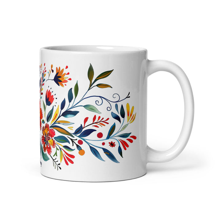 Aubrey Exclusive Name Art Piece Home Office Work Coffee Mug Mexican Spanish Pride Gift Cup One - Of - A - Kind Calligraphy White Glossy Mug | A3 - Mexicada