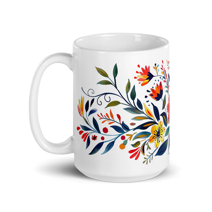 Aubrey Exclusive Name Art Piece Home Office Work Coffee Mug Mexican Spanish Pride Gift Cup One - Of - A - Kind Calligraphy White Glossy Mug | A4 - Mexicada