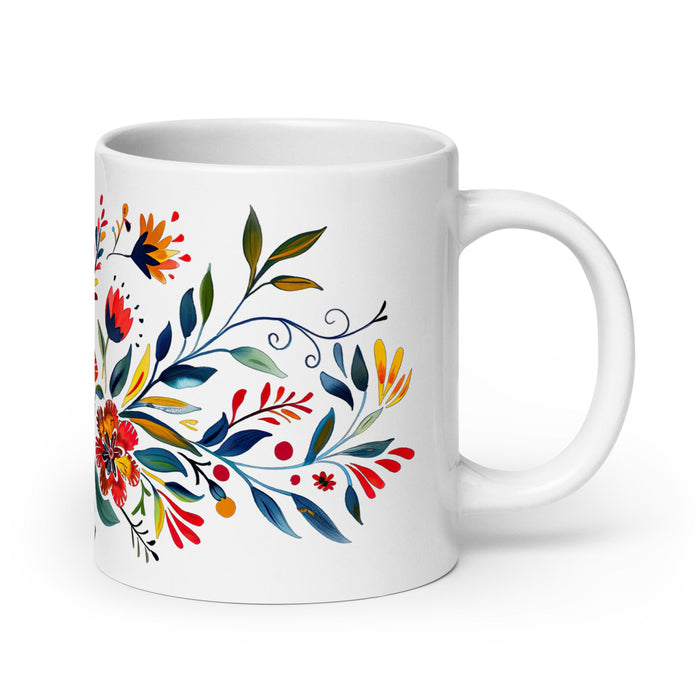 Aubrey Exclusive Name Art Piece Home Office Work Coffee Mug Mexican Spanish Pride Gift Cup One - Of - A - Kind Calligraphy White Glossy Mug | A4 - Mexicada