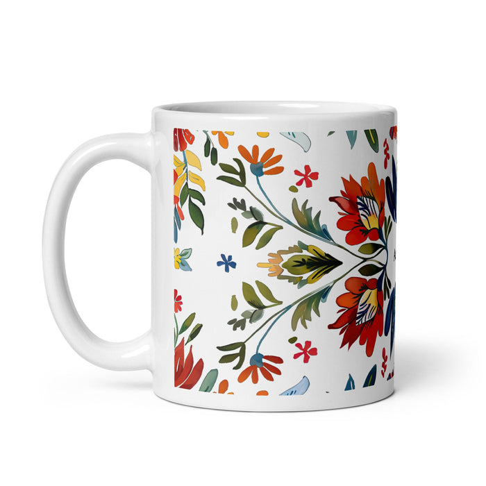 Aubrey Exclusive Name Art Piece Home Office Work Coffee Mug Mexican Spanish Pride Gift Cup One - Of - A - Kind Calligraphy White Glossy Mug | A6 - Mexicada