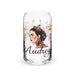 Audrey Exclusive Name Art Piece Can - Shaped Glass Home Office Work Mexican Spanish Pride Gift Cup One - Of - A - Kind Calligraphy Glass | A8 - Mexicada