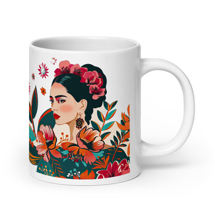 Audrey Exclusive Name Art Piece Home Office Work Coffee Mug Mexican Spanish Pride Gift Cup One - Of - A - Kind Calligraphy White Glossy Mug | A10 - Mexicada