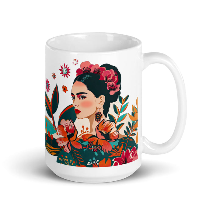 Audrey Exclusive Name Art Piece Home Office Work Coffee Mug Mexican Spanish Pride Gift Cup One - Of - A - Kind Calligraphy White Glossy Mug | A10 - Mexicada