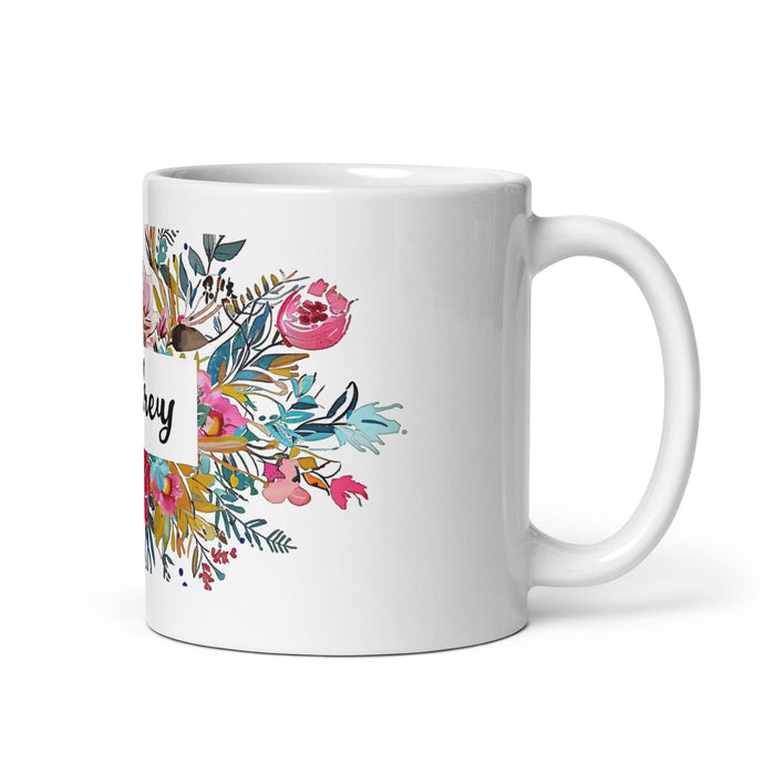 Audrey Exclusive Name Art Piece Home Office Work Coffee Mug Mexican Spanish Pride Gift Cup One-Of-A-Kind Calligraphy White Glossy Mug | A12 Mexicada 11 oz