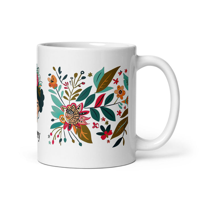 Audrey Exclusive Name Art Piece Home Office Work Coffee Mug Mexican Spanish Pride Gift Cup One - Of - A - Kind Calligraphy White Glossy Mug | A15 - Mexicada