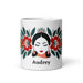 Audrey Exclusive Name Art Piece Home Office Work Coffee Mug Mexican Spanish Pride Gift Cup One-Of-A-Kind Calligraphy White Glossy Mug | A5 Mexicada