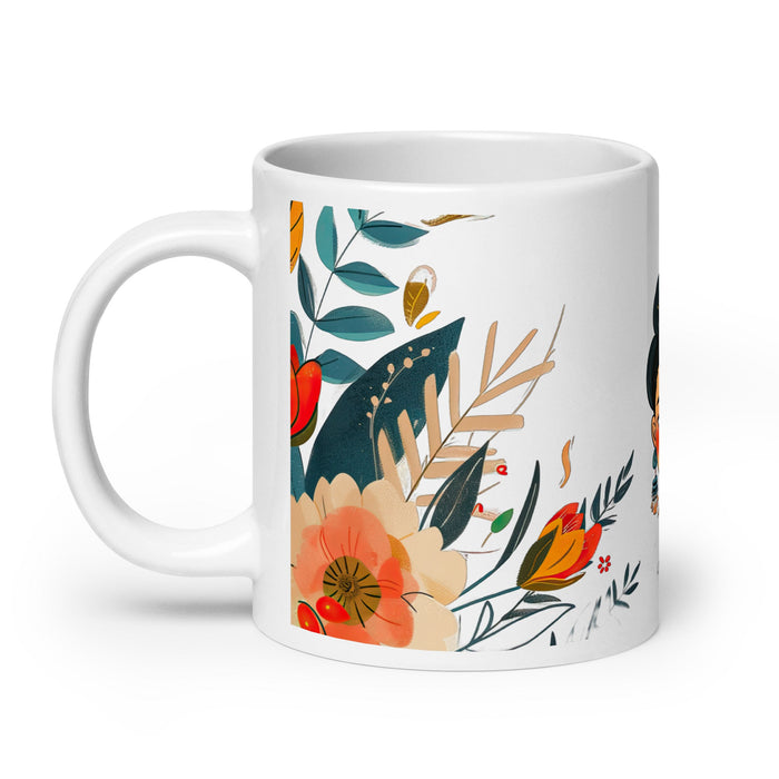 Audrey Exclusive Name Art Piece Home Office Work Coffee Mug Mexican Spanish Pride Gift Cup One - Of - A - Kind Calligraphy White Glossy Mug | A6 - Mexicada