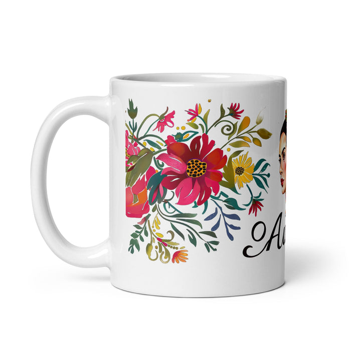 Audrey Exclusive Name Art Piece Home Office Work Coffee Mug Mexican Spanish Pride Gift Cup One - Of - A - Kind Calligraphy White Glossy Mug | A8 - Mexicada