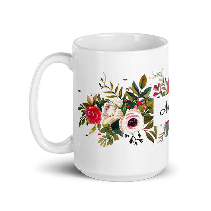 Audrey Exclusive Name Art Piece Home Office Work Coffee Mug Mexican Spanish Pride Gift Cup One - Of - A - Kind Calligraphy White Glossy Mug | A9 - Mexicada