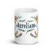 Aureliano Exclusive Name Art Piece Home Office Work Coffee Mug Mexican Spanish Pride Gift Cup One - Of - A - Kind Calligraphy White Glossy Mug | A13 - Mexicada