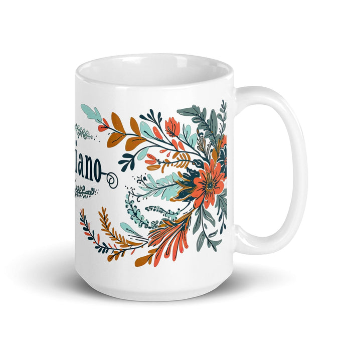 Aureliano Exclusive Name Art Piece Home Office Work Coffee Mug Mexican Spanish Pride Gift Cup One-Of-A-Kind Calligraphy White Glossy Mug | A13 Mexicada 15 oz