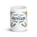 Aureliano Exclusive Name Art Piece Home Office Work Coffee Mug Mexican Spanish Pride Gift Cup One-Of-A-Kind Calligraphy White Glossy Mug | A13 Mexicada