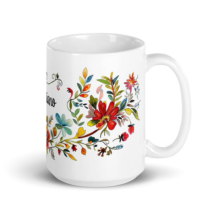 Aureliano Exclusive Name Art Piece Home Office Work Coffee Mug Mexican Spanish Pride Gift Cup One - Of - A - Kind Calligraphy White Glossy Mug | A18 - Mexicada