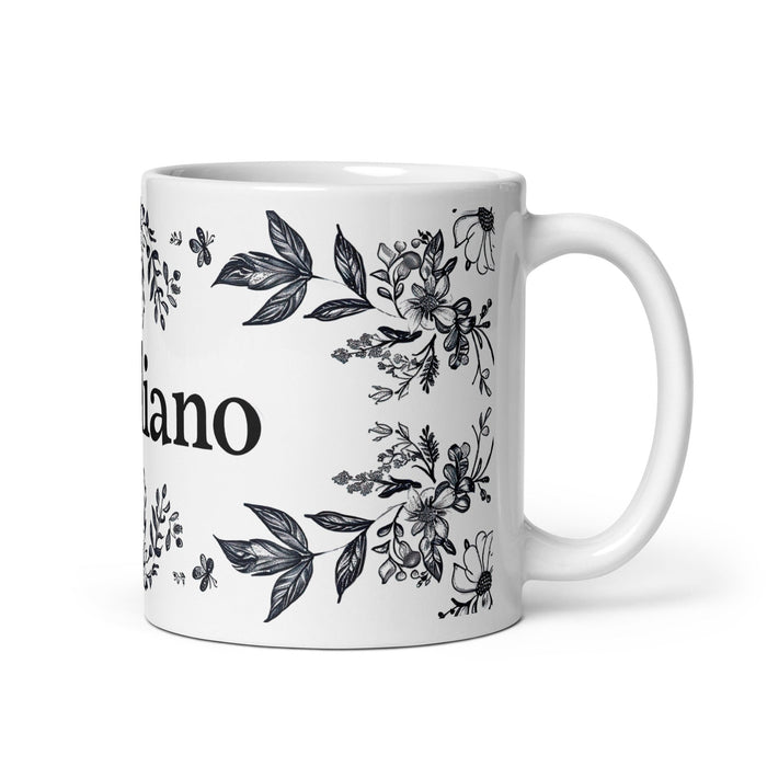 Aureliano Exclusive Name Art Piece Home Office Work Coffee Mug Mexican Spanish Pride Gift Cup One - Of - A - Kind Calligraphy White Glossy Mug | A2 - Mexicada