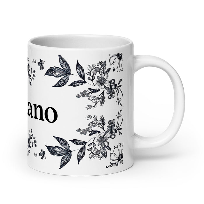 Aureliano Exclusive Name Art Piece Home Office Work Coffee Mug Mexican Spanish Pride Gift Cup One - Of - A - Kind Calligraphy White Glossy Mug | A2 - Mexicada