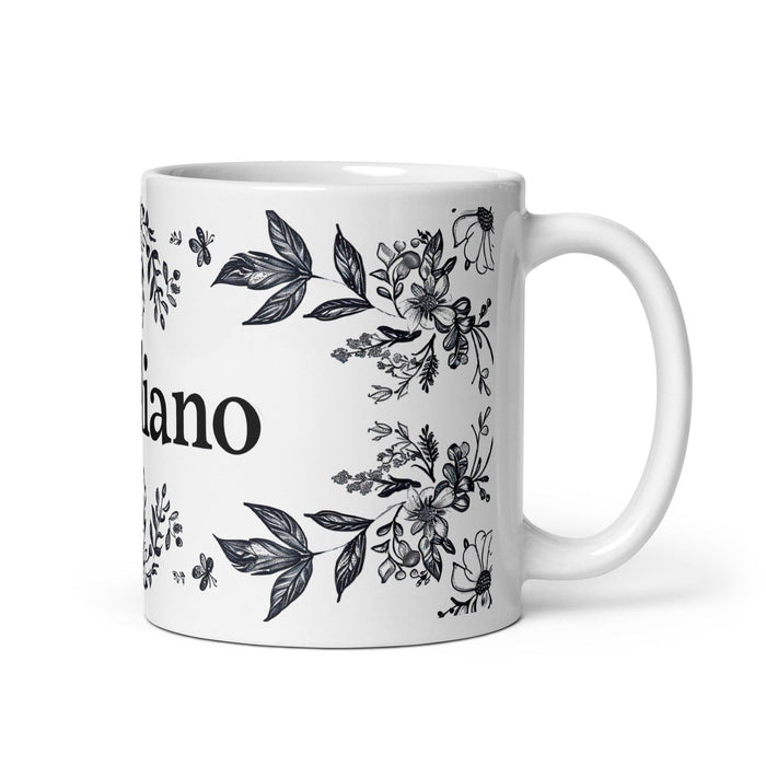 Aureliano Exclusive Name Art Piece Home Office Work Coffee Mug Mexican Spanish Pride Gift Cup One-Of-A-Kind Calligraphy White Glossy Mug | A2 Mexicada 11 oz