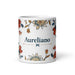 Aureliano Exclusive Name Art Piece Home Office Work Coffee Mug Mexican Spanish Pride Gift Cup One - Of - A - Kind Calligraphy White Glossy Mug | A3 - Mexicada