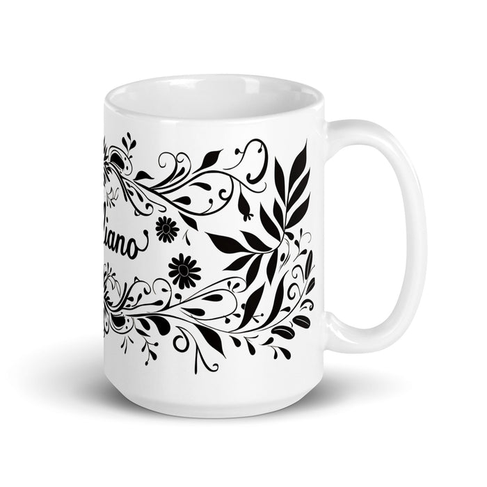 Aureliano Exclusive Name Art Piece Home Office Work Coffee Mug Mexican Spanish Pride Gift Cup One - Of - A - Kind Calligraphy White Glossy Mug | A5 - Mexicada