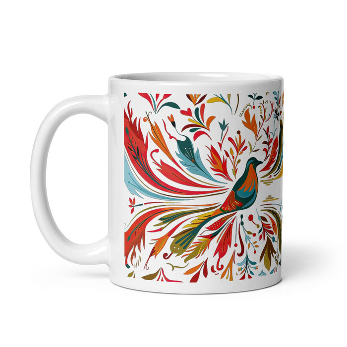 Aureliano Exclusive Name Art Piece Home Office Work Coffee Mug Mexican Spanish Pride Gift Cup One - Of - A - Kind Calligraphy White Glossy Mug | A9 - Mexicada