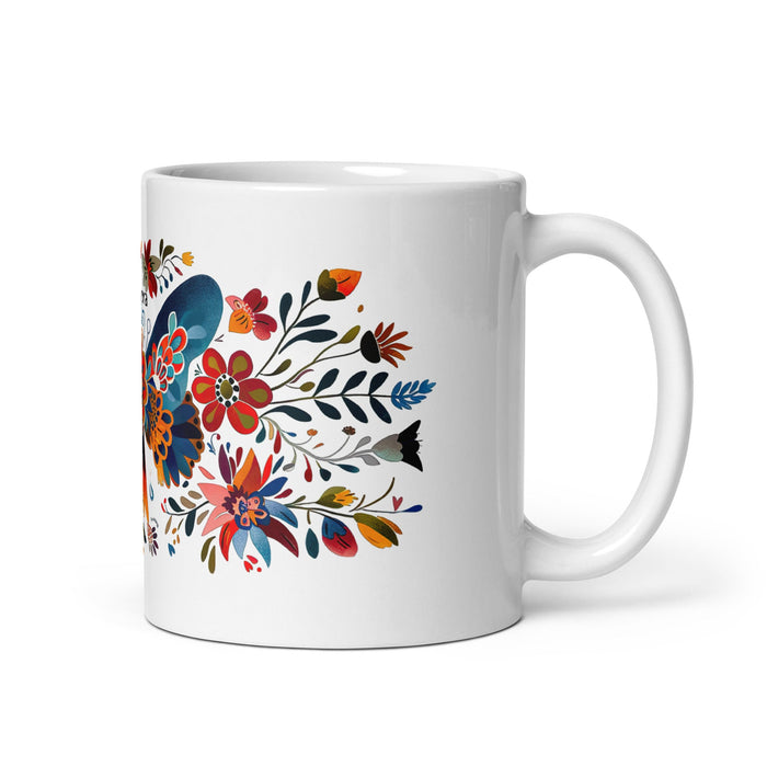 Aurora Exclusive Name Art Piece Home Office Work Coffee Mug Mexican Spanish Pride Gift Cup One - Of - A - Kind Calligraphy White Glossy Mug | A2 - Mexicada