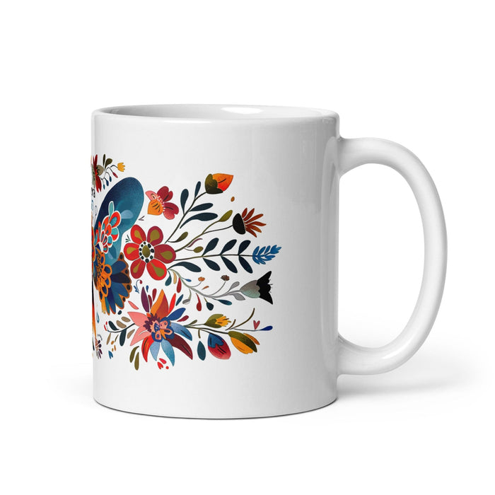 Aurora Exclusive Name Art Piece Home Office Work Coffee Mug Mexican Spanish Pride Gift Cup One-Of-A-Kind Calligraphy White Glossy Mug | A2 Mexicada 11 oz