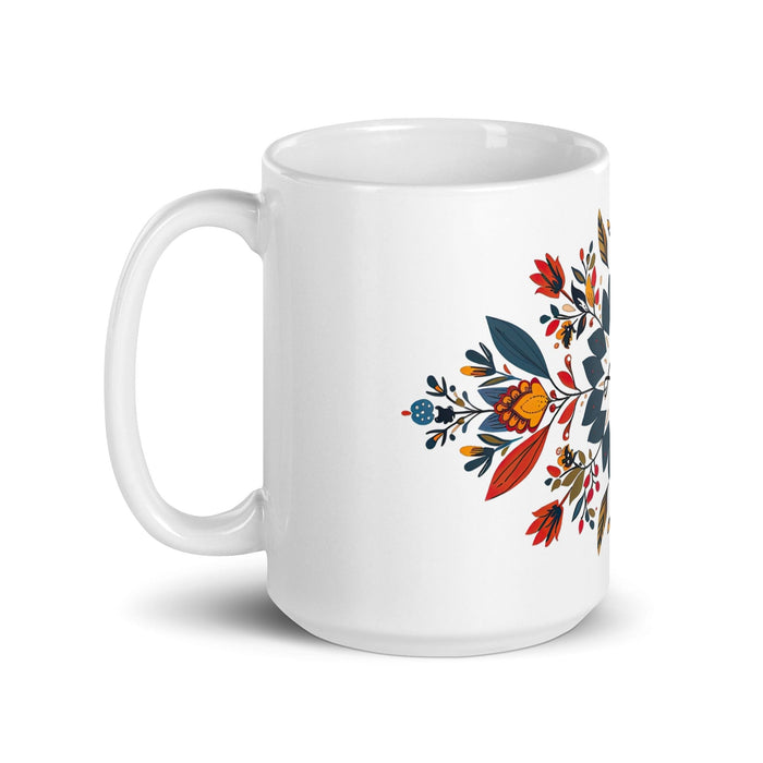 Aurora Exclusive Name Art Piece Home Office Work Coffee Mug Mexican Spanish Pride Gift Cup One-Of-A-Kind Calligraphy White Glossy Mug | A4 Mexicada