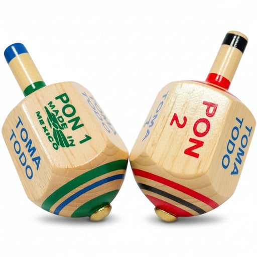 Authentic Mexican Wood Spinning Top Game (Pirinola Toma Todo) - Assorted Colors Alondra's Imports NOT_POD