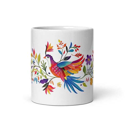 Ava Exclusive Name Art Piece Home Office Work Coffee Mug Mexican Spanish Pride Gift Cup One - Of - A - Kind Calligraphy White Glossy Mug | A11 - Mexicada