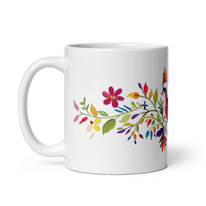 Ava Exclusive Name Art Piece Home Office Work Coffee Mug Mexican Spanish Pride Gift Cup One-Of-A-Kind Calligraphy White Glossy Mug | A11 Mexicada