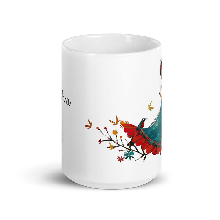 Ava Exclusive Name Art Piece Home Office Work Coffee Mug Mexican Spanish Pride Gift Cup One-Of-A-Kind Calligraphy White Glossy Mug | A12 Mexicada