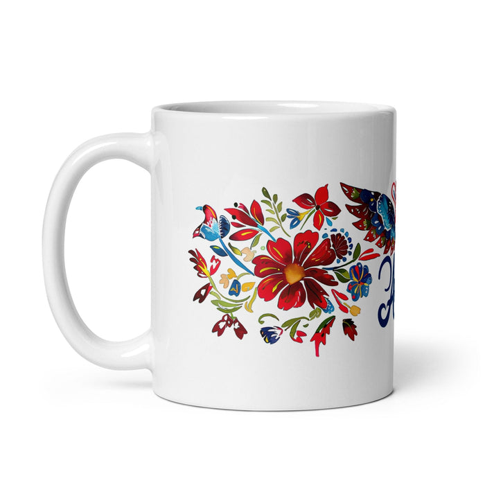 Ava Exclusive Name Art Piece Home Office Work Coffee Mug Mexican Spanish Pride Gift Cup One-Of-A-Kind Calligraphy White Glossy Mug | A13 Mexicada