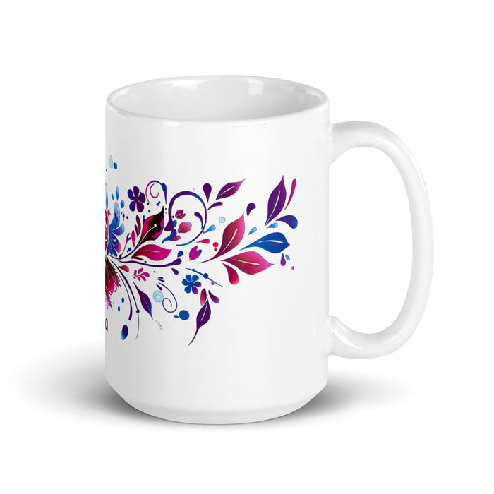 Ava Exclusive Name Art Piece Home Office Work Coffee Mug Mexican Spanish Pride Gift Cup One-Of-A-Kind Calligraphy White Glossy Mug | A14 Mexicada 15 oz