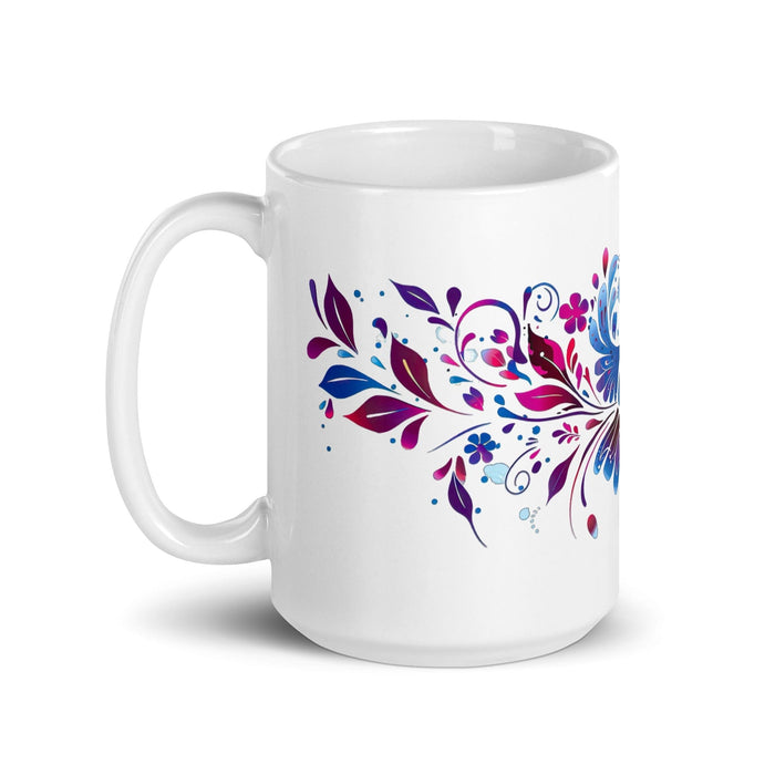 Ava Exclusive Name Art Piece Home Office Work Coffee Mug Mexican Spanish Pride Gift Cup One-Of-A-Kind Calligraphy White Glossy Mug | A14 Mexicada