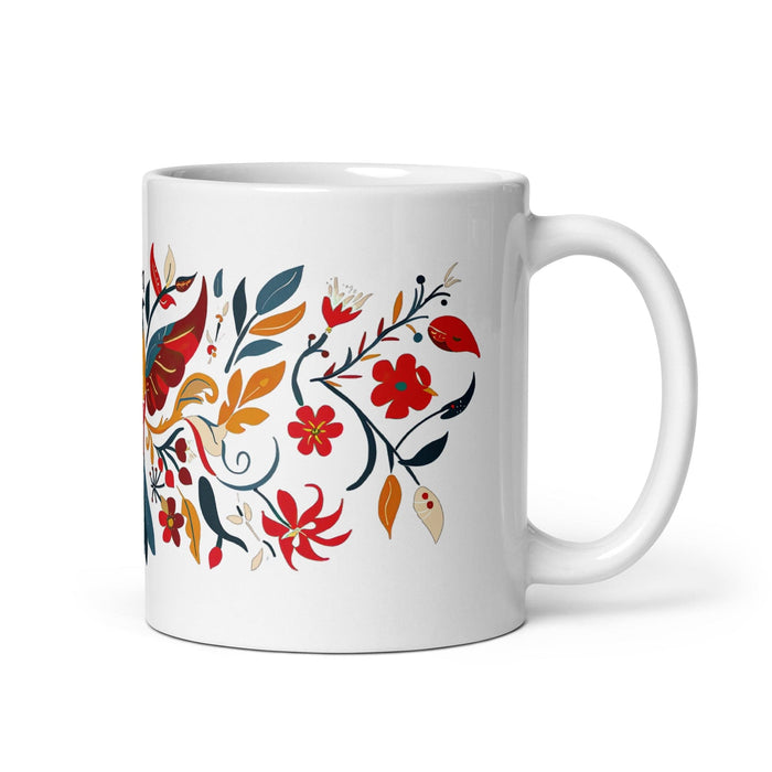 Ava Exclusive Name Art Piece Home Office Work Coffee Mug Mexican Spanish Pride Gift Cup One-Of-A-Kind Calligraphy White Glossy Mug | A18 Mexicada 11 oz