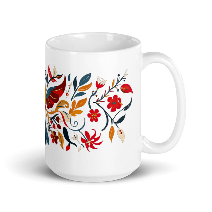 Ava Exclusive Name Art Piece Home Office Work Coffee Mug Mexican Spanish Pride Gift Cup One-Of-A-Kind Calligraphy White Glossy Mug | A18 Mexicada 15 oz