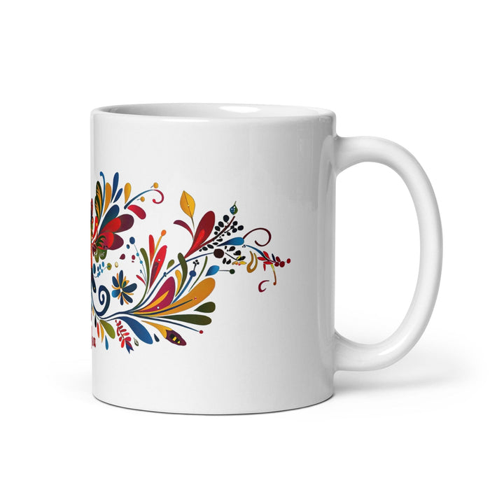 Ava Exclusive Name Art Piece Home Office Work Coffee Mug Mexican Spanish Pride Gift Cup One-Of-A-Kind Calligraphy White Glossy Mug | A2 Mexicada 11 oz