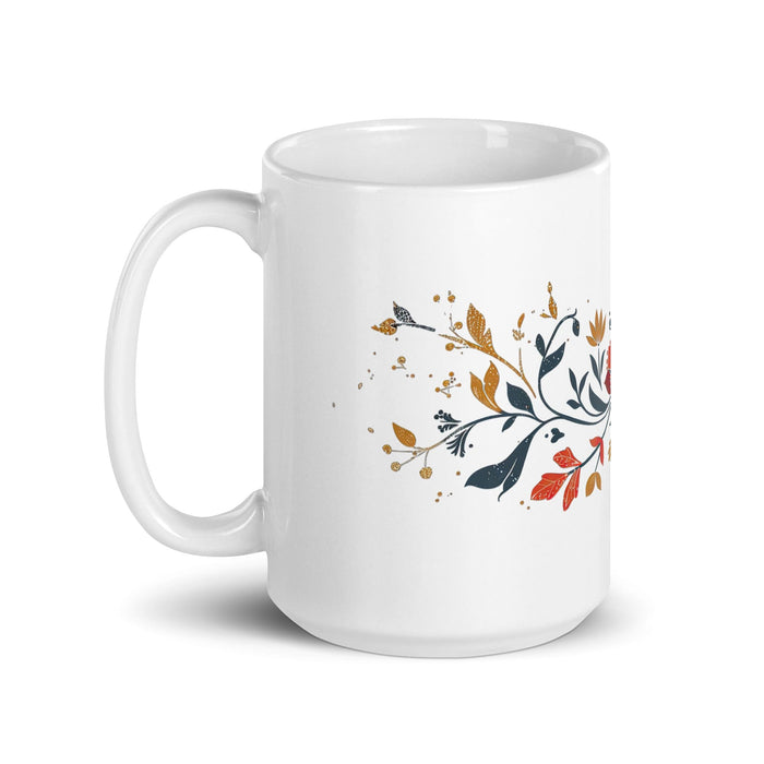 Ava Exclusive Name Art Piece Home Office Work Coffee Mug Mexican Spanish Pride Gift Cup One-Of-A-Kind Calligraphy White Glossy Mug | A20 Mexicada