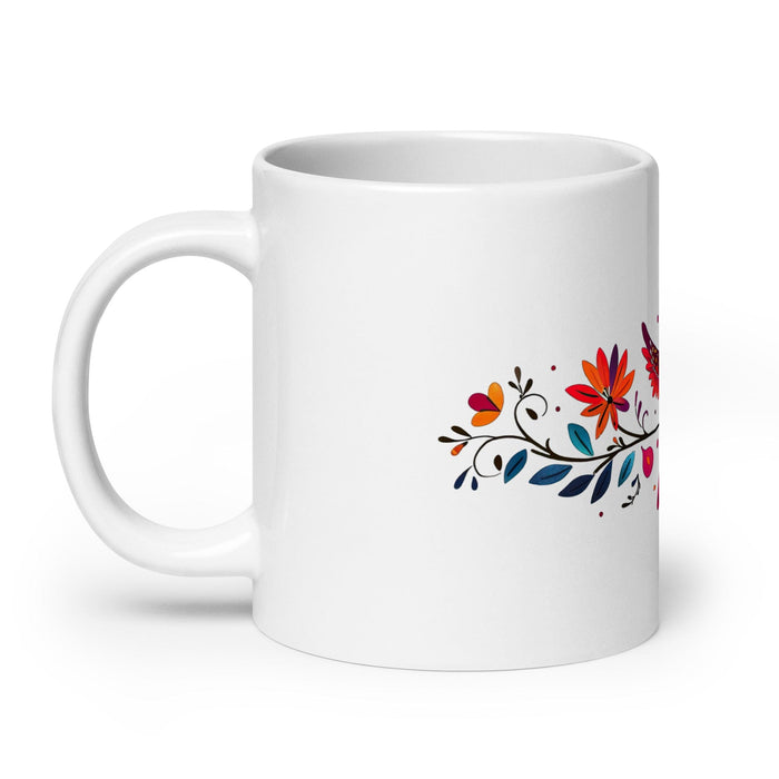 Ava Exclusive Name Art Piece Home Office Work Coffee Mug Mexican Spanish Pride Gift Cup One-Of-A-Kind Calligraphy White Glossy Mug | A21 Mexicada