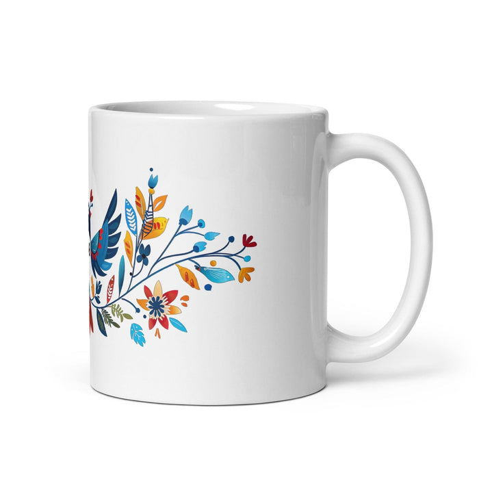 Ava Exclusive Name Art Piece Home Office Work Coffee Mug Mexican Spanish Pride Gift Cup One-Of-A-Kind Calligraphy White Glossy Mug | A22 Mexicada 11 oz