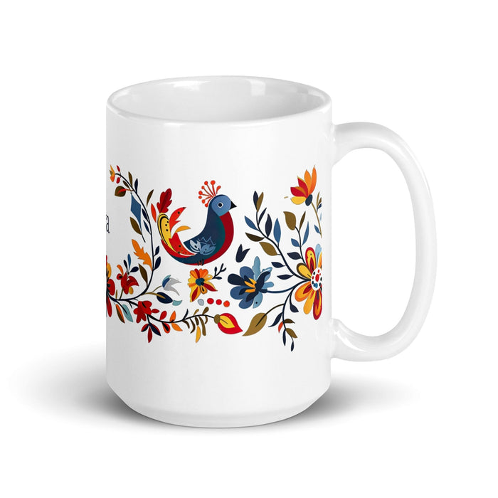 Ava Exclusive Name Art Piece Home Office Work Coffee Mug Mexican Spanish Pride Gift Cup One-Of-A-Kind Calligraphy White Glossy Mug | A23 Mexicada 15 oz