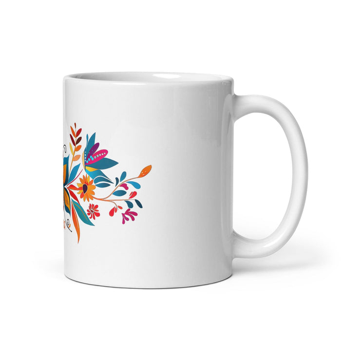 Ava Exclusive Name Art Piece Home Office Work Coffee Mug Mexican Spanish Pride Gift Cup One-Of-A-Kind Calligraphy White Glossy Mug | A3 Mexicada 11 oz