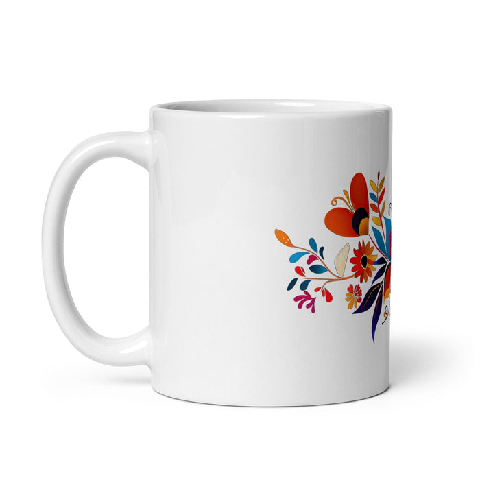 Ava Exclusive Name Art Piece Home Office Work Coffee Mug Mexican Spanish Pride Gift Cup One-Of-A-Kind Calligraphy White Glossy Mug | A3 Mexicada