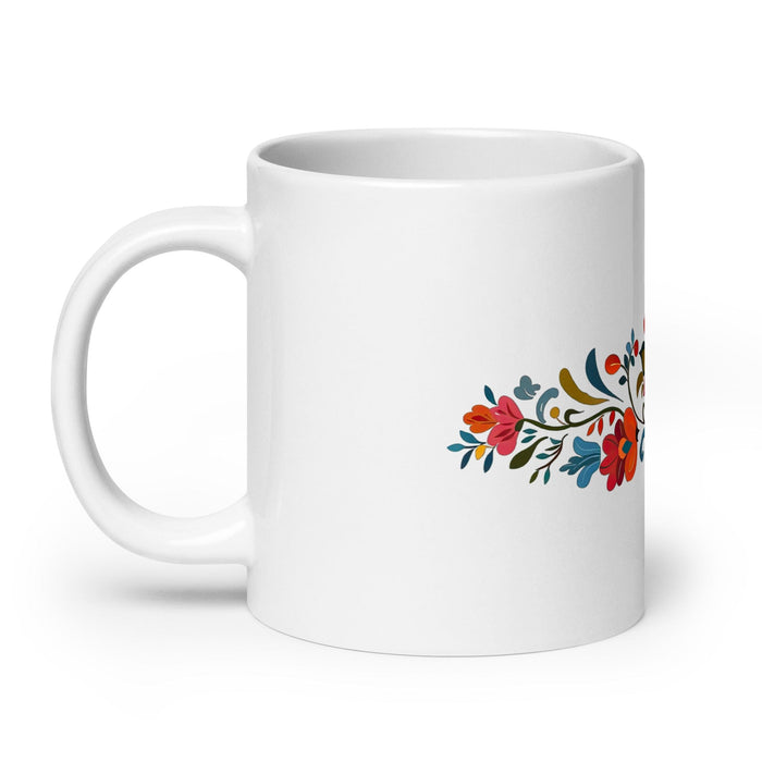 Ava Exclusive Name Art Piece Home Office Work Coffee Mug Mexican Spanish Pride Gift Cup One-Of-A-Kind Calligraphy White Glossy Mug | A4 Mexicada